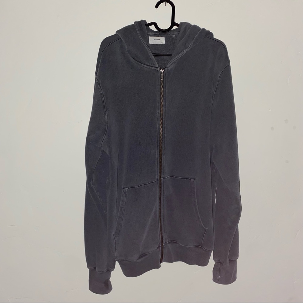 JOAH BROWN zip hoodie washed black o/s